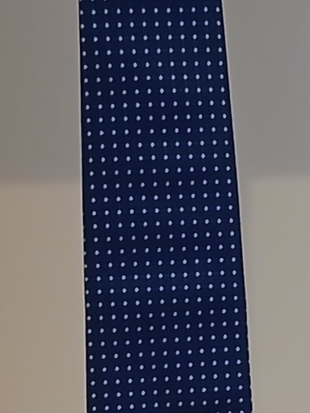 Boss Dark Blue Tie with White Micro Dots
